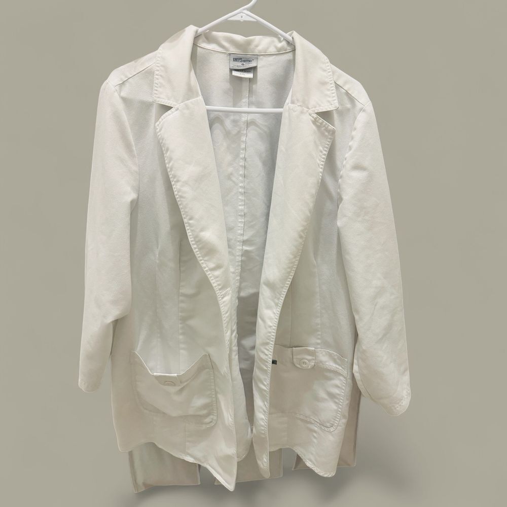 Grey's Anatomy Professional White Lab Coat Medical‎ Uniform XXL